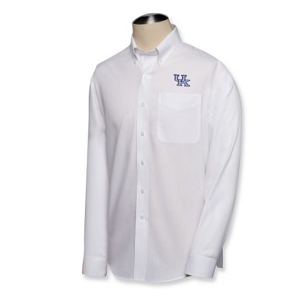 Kentucky Wildcats B&T LS Epic Easy Care Fine Twill Shirt - White